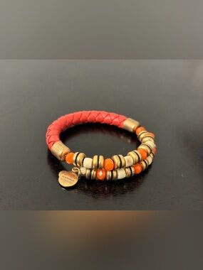 Alex and Ani Bracelet, Braided Leather Uncharted Voyage Wrap